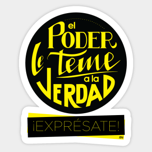 El poder le teme a la verdad Sticker